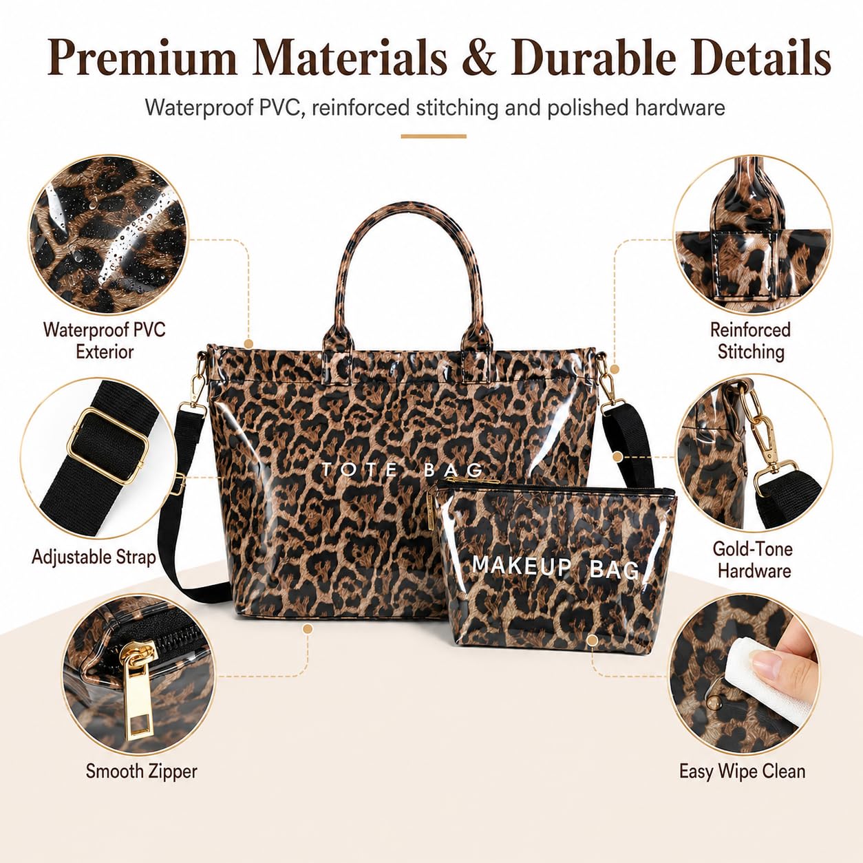 GISMTR Large PVC Tote Bag