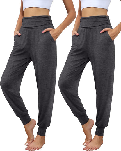 Locoowai 2 Pack Women's Yoga Sweatpants with Pockets