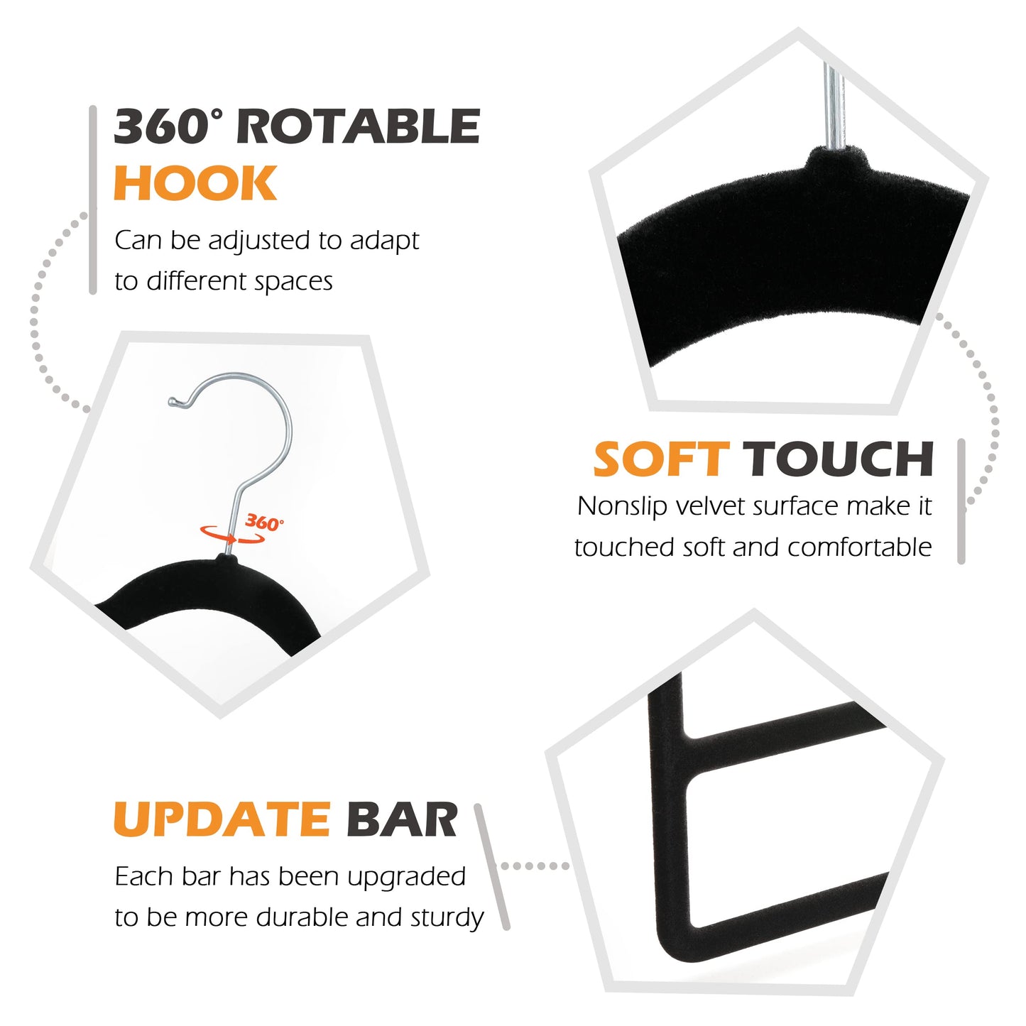 Velvet Pants Clothes Hanger Space Saving Non Slip Pants Shorts Hanger