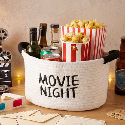 Yungyan Halloween Movie Night Supplies Snack Tray, Orange Gift Basket