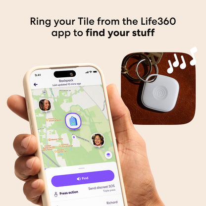 Life360 Tile - Bluetooth Tracker, Keys Finder and Item Locator for Keys, Bags and More. Phone Finder. Both iOS and Android Compatible. 1-Pack (Green Surf)