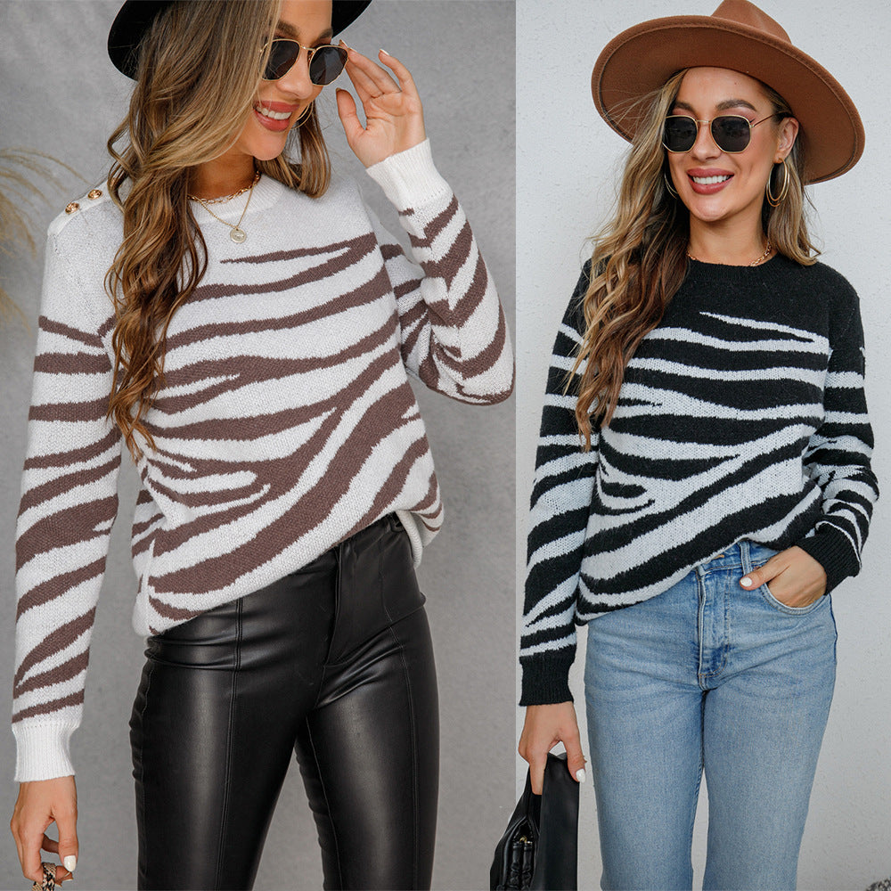 Single-breasted Classy Commuter Sweater