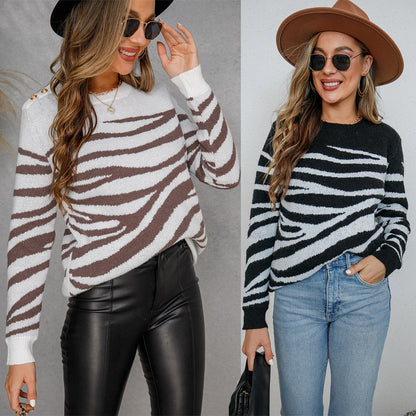 Single-breasted Classy Commuter Sweater