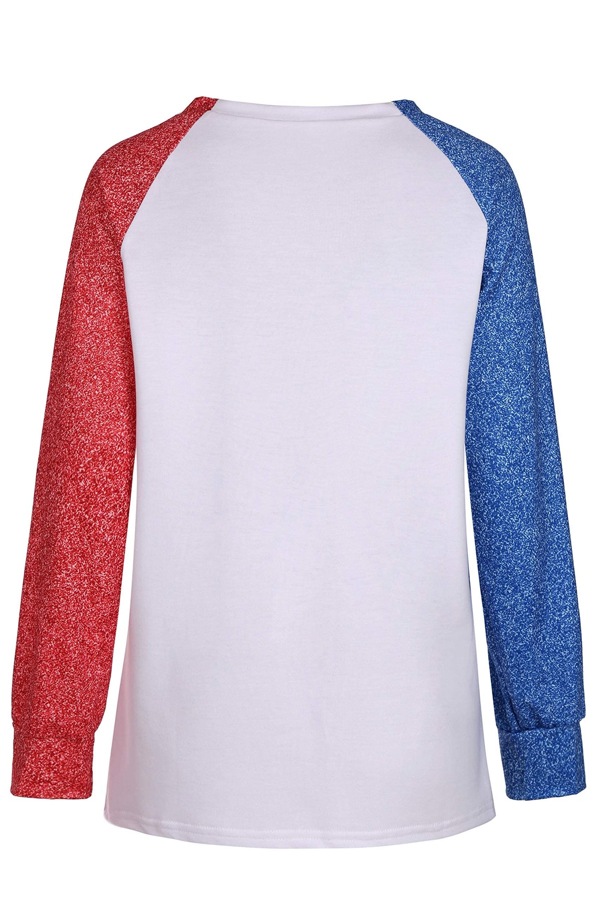 Womens Long Sleeve Baseball Mom American Flag Star Sweatshirt