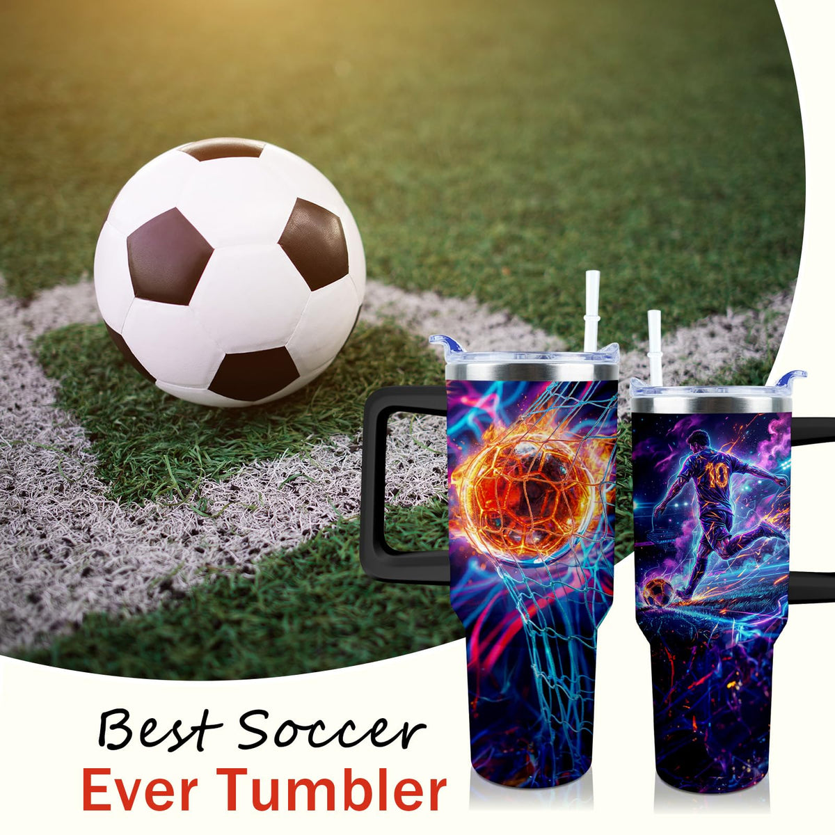 Baseball Mom 40 oz Tumbler with Handle and Straw Lid Leak Proof
