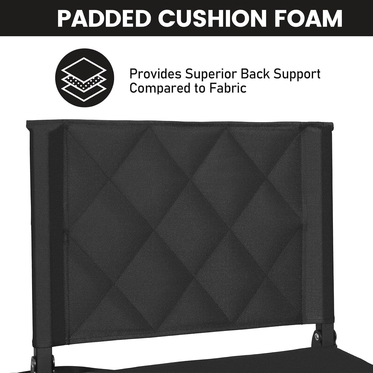 Sheenive Stadium Seats with Back Support, Padded Bleacher Seat Cushion