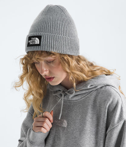 THE NORTH FACE TNF Logo Box Cuffed Beanie | Classic Fit, Rib Knit Winter Hat for Men & Women