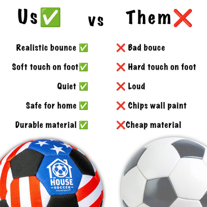in The House Soccer Ball - Indoor Size 4 Padded Soccer Ball for Girls (Ages 3+), Boys (Ages 3+) & Adults - Bring Soccer Practice Home - Perfect for Juggling - Gift for Soccer Player