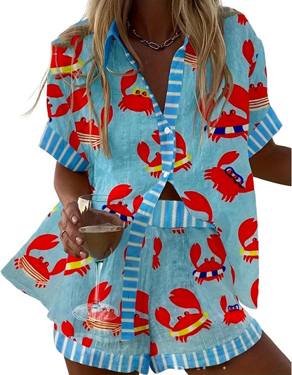 Hixiaohe Women 2 Piece Set Summer Boho Beach Vacation Outfits