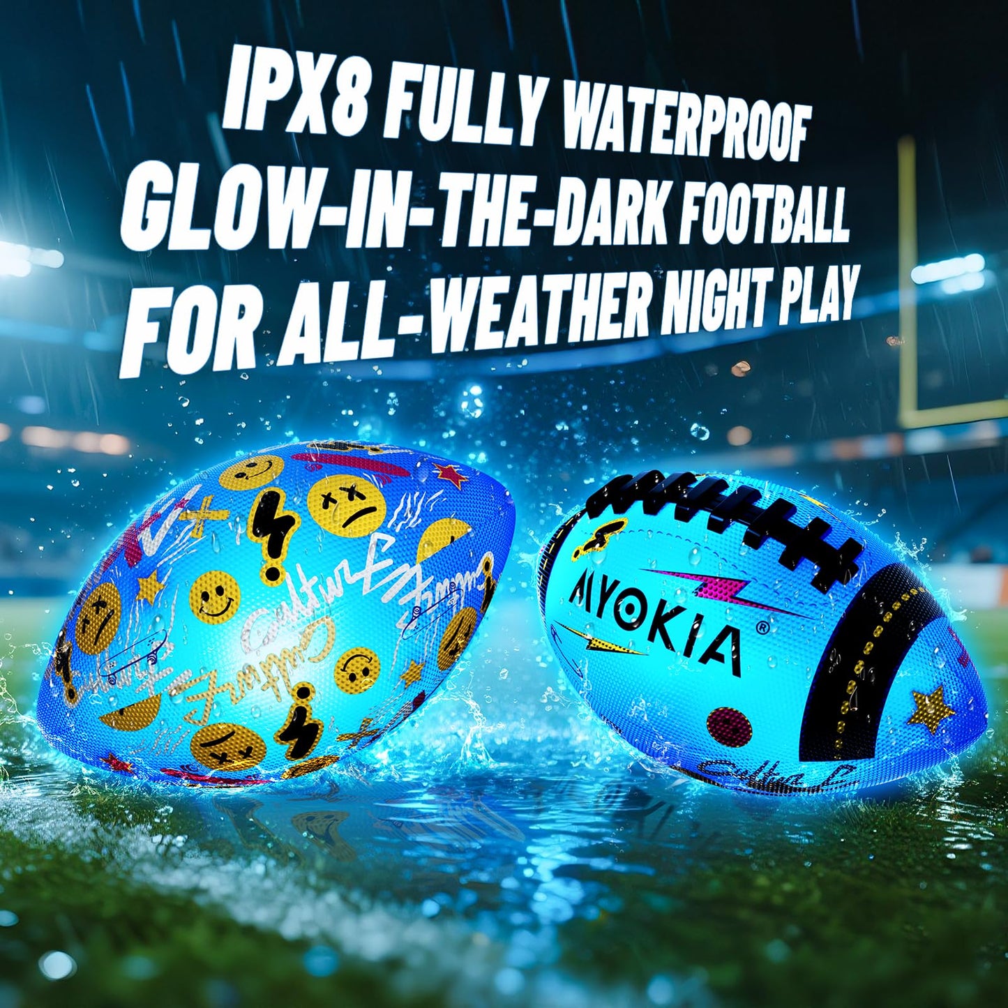 Rechargeable Light Up Soccer Ball Size 5 Tri-Color Glow in Dark