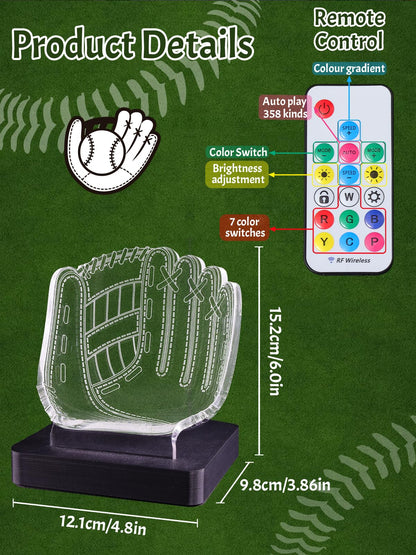 CoolGift Mart Light Up Baseball Glove Display Stand