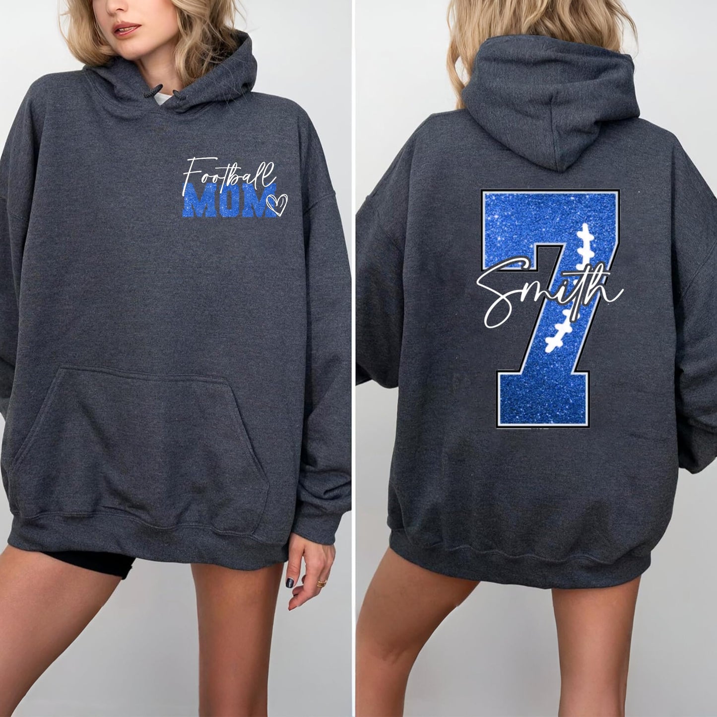 Personalized Football Mom Shirt with Kids Names and Jersey Number, Custom Football Mama Shirt, Women Sport Shirts