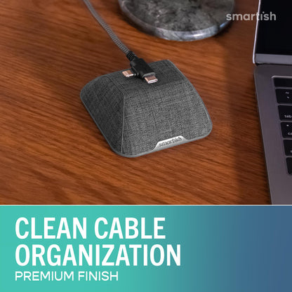 Smartish® Magnetic Cord Holder - Bigger Cable Wrangler Organizer with Magnet Clips for Charger Management on Desktop, Nightstand - Holds 6+ Cables - I'm Blushing