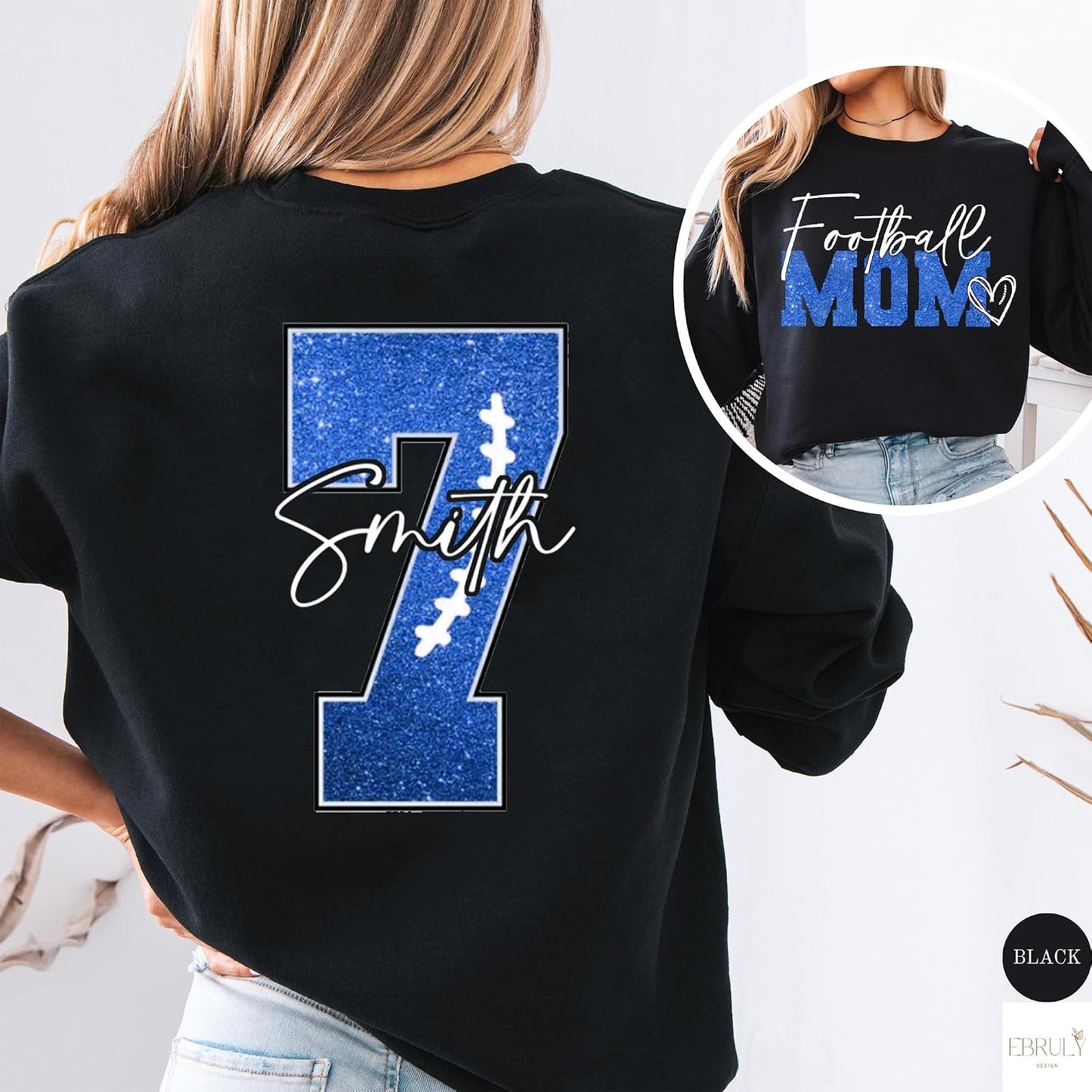 Personalized Football Mom Shirt with Kids Names and Jersey Number, Custom Football Mama Shirt, Women Sport Shirts