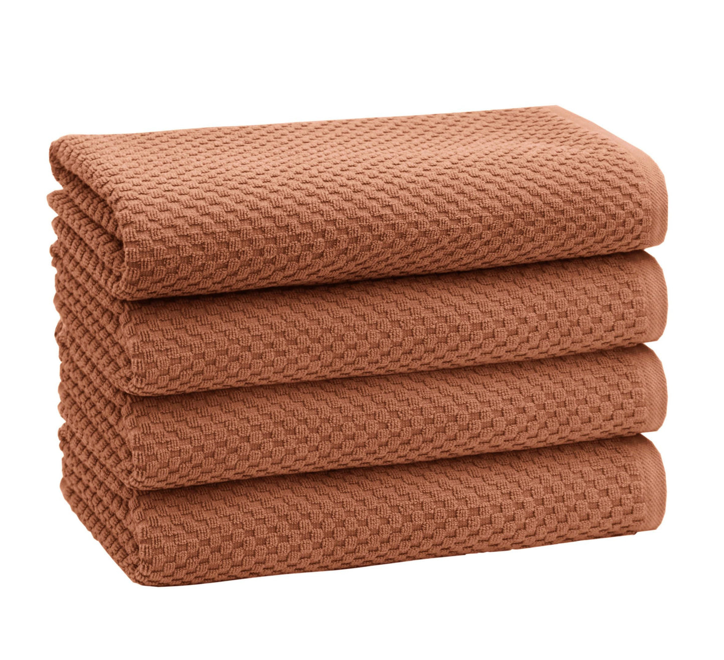 COTTON CRAFT- Euro Spa Set of 4 Luxury Waffle Weave Bath Towels, Oversized Pure Ringspun Cotton, 30 inch x 56 inch, White