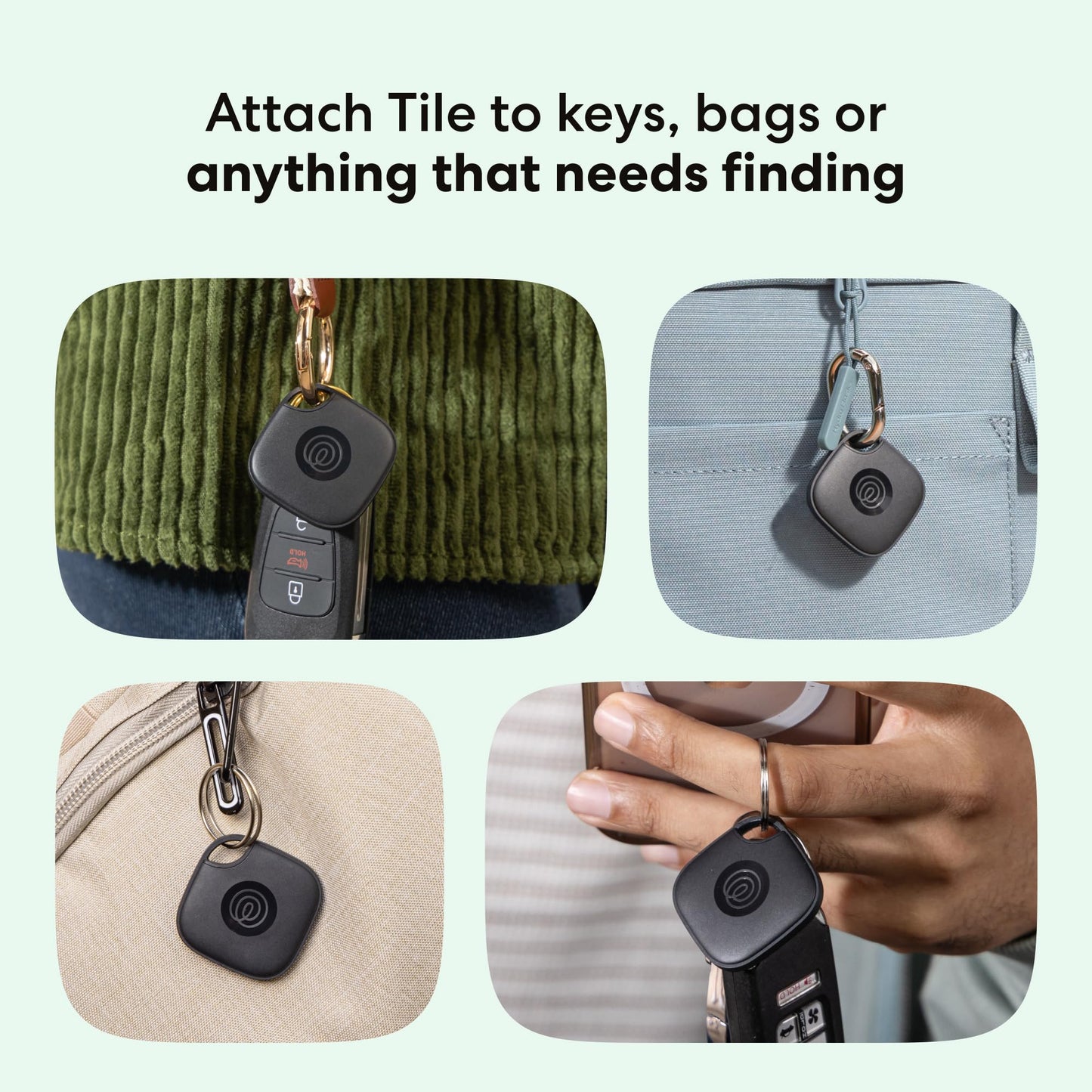 Life360 Tile - Bluetooth Tracker, Keys Finder and Item Locator for Keys, Bags and More. Phone Finder. Both iOS and Android Compatible. 1-Pack (Green Surf)