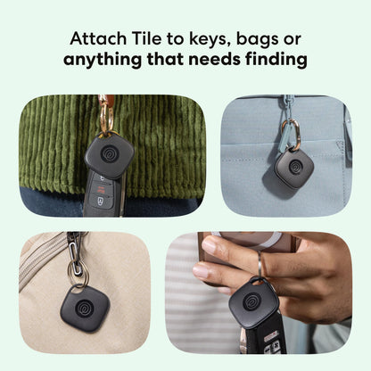 Life360 Tile - Bluetooth Tracker, Keys Finder and Item Locator for Keys, Bags and More. Phone Finder. Both iOS and Android Compatible. 1-Pack (Green Surf)
