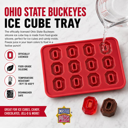 Masterpieces Fanpans Ncaa Alabama Crimson Tide Silicone Ice Cube Tray Set - Fun Alabama Merchandise, Dishwasher Safe