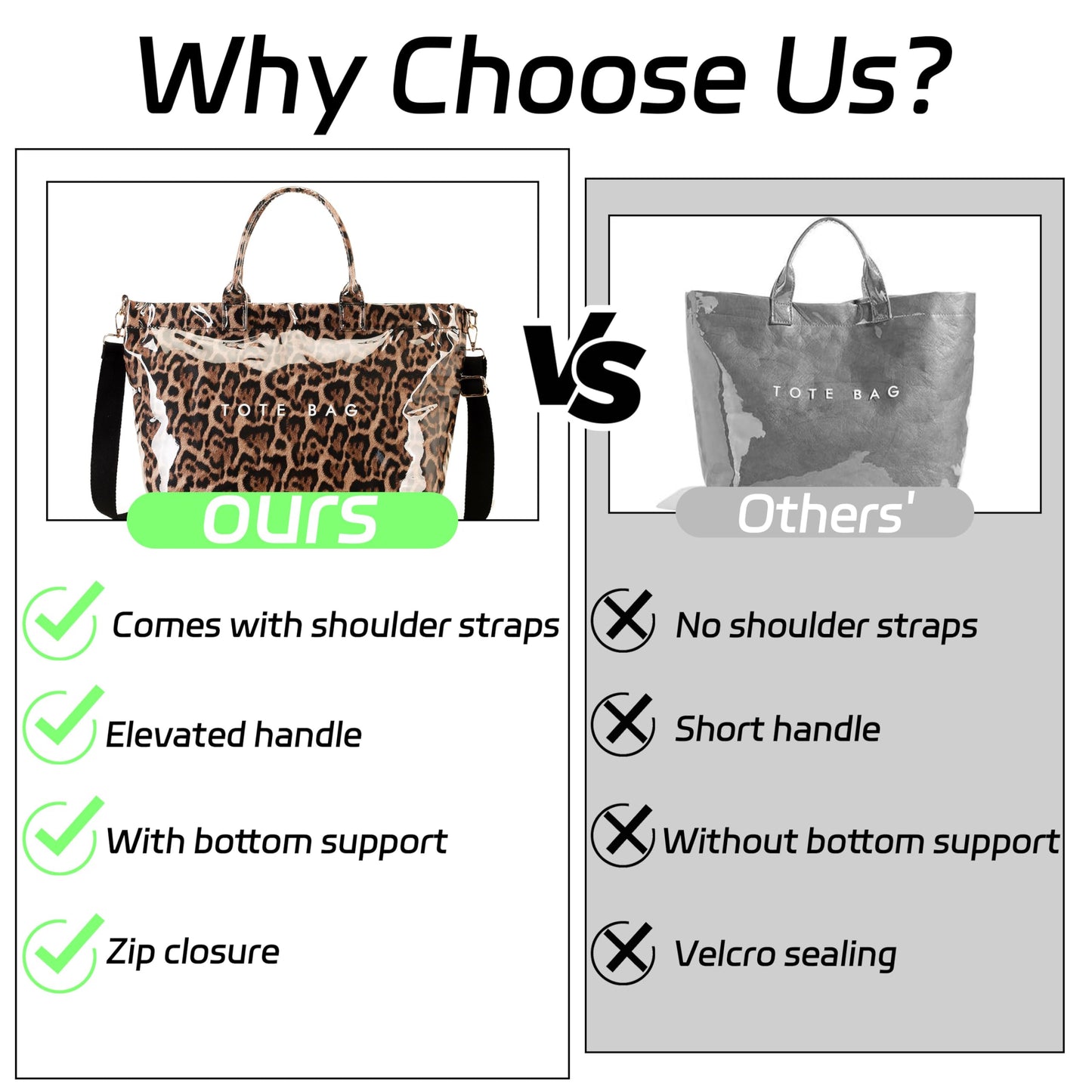GISMTR Large PVC Tote Bag