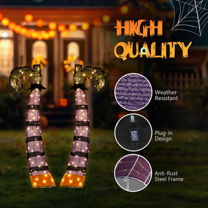 AW 9Ft Animatronics Flying Witch Hovering Broom Animated AC 100V-240V Halloween Outdoor Decoration Motion Activated 2026