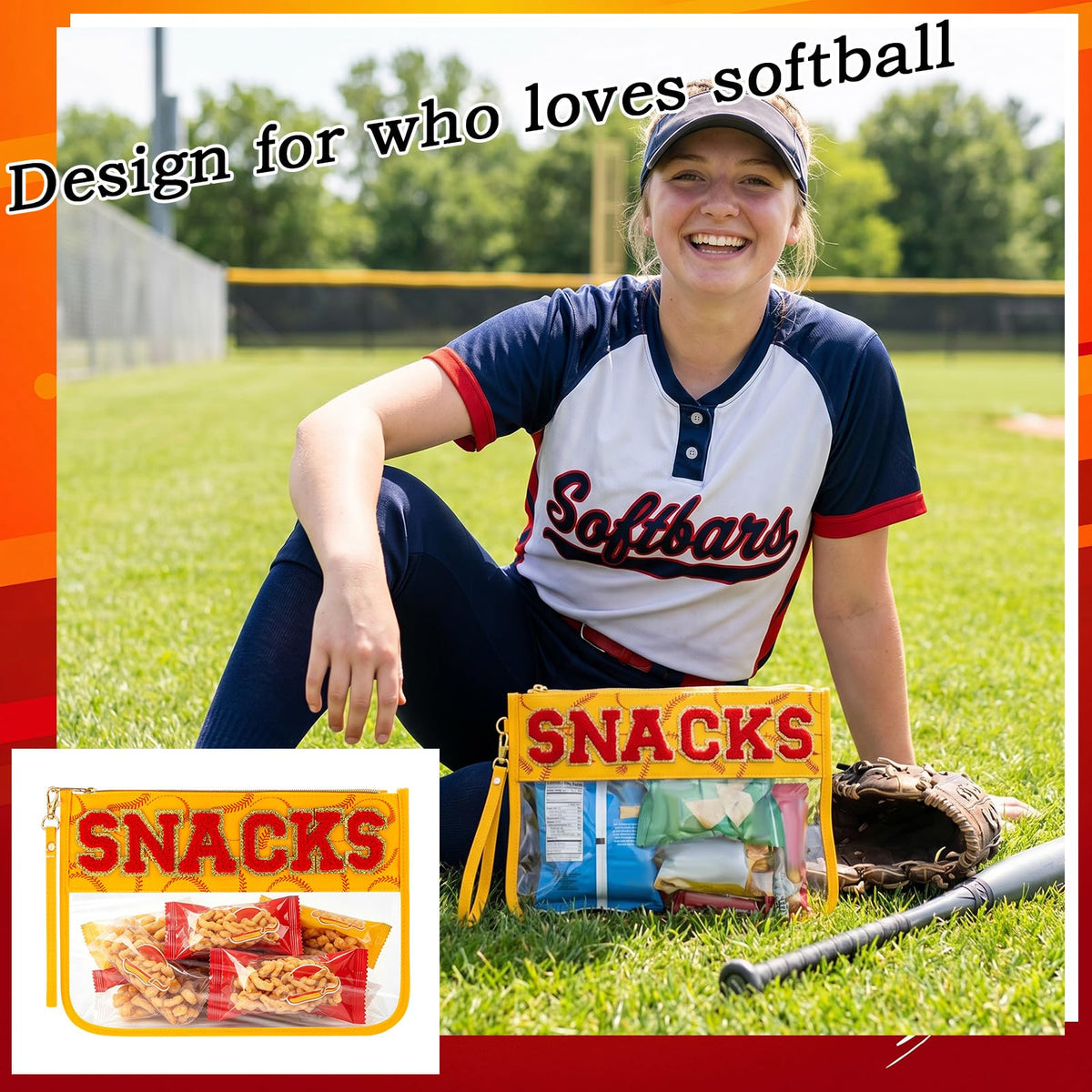 1 Pcs Soccer Snack Bag Baseball Party Favors Mom Gifts
