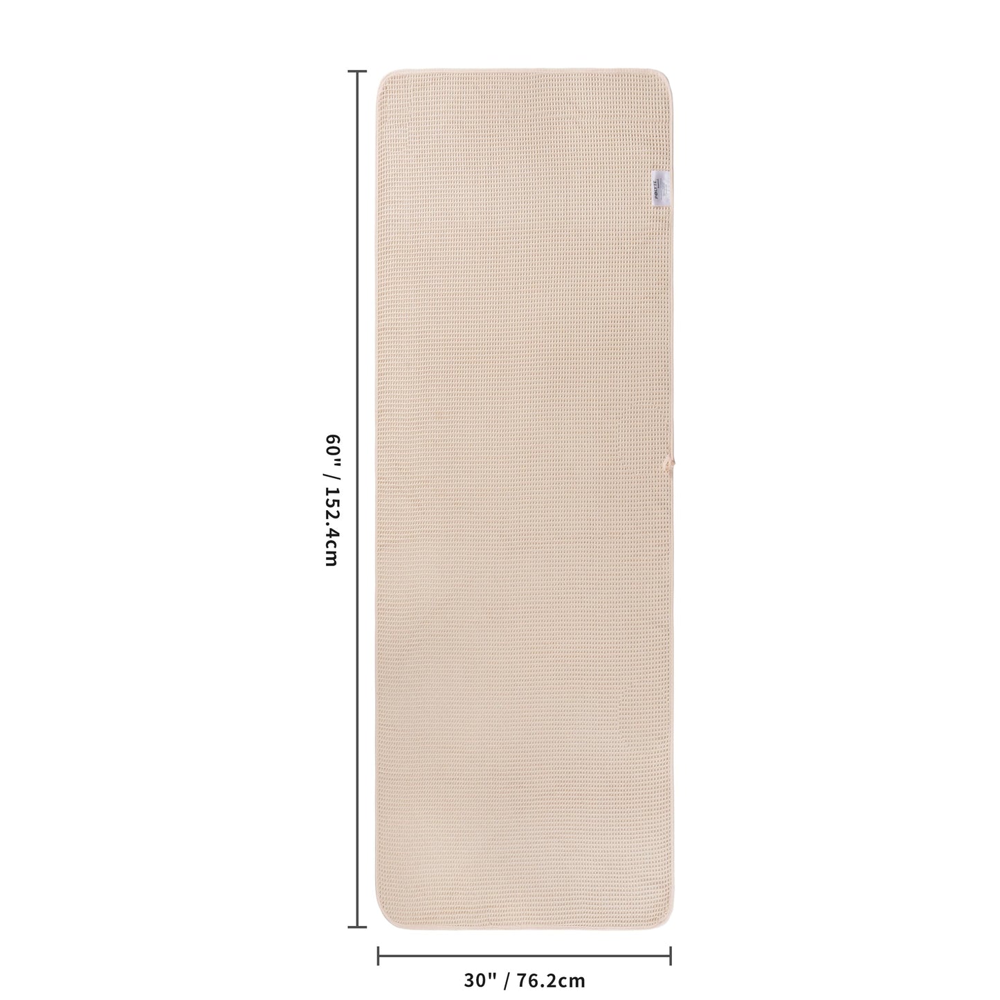 POLYTE 430 GSM Microfiber Oversize Quick Dry Lint Free Bath Towel, 60 x 30 in, 4 Pack (Waffle Weave)