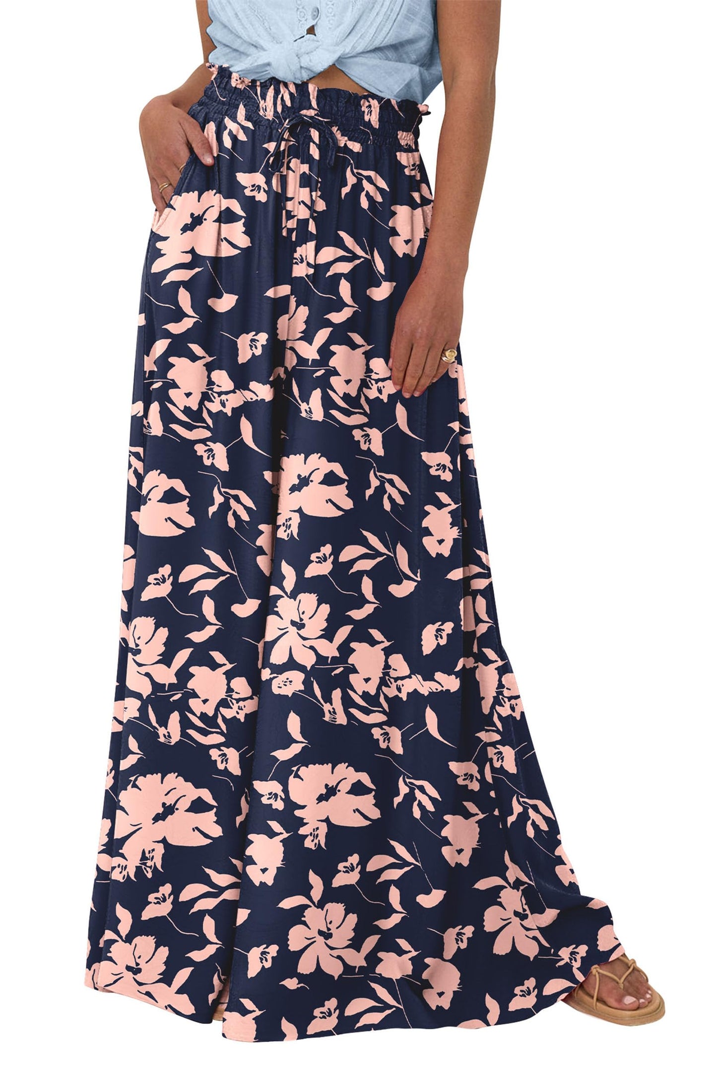 PRETTYGARDEN Summer Wide Leg Palazzo Pants