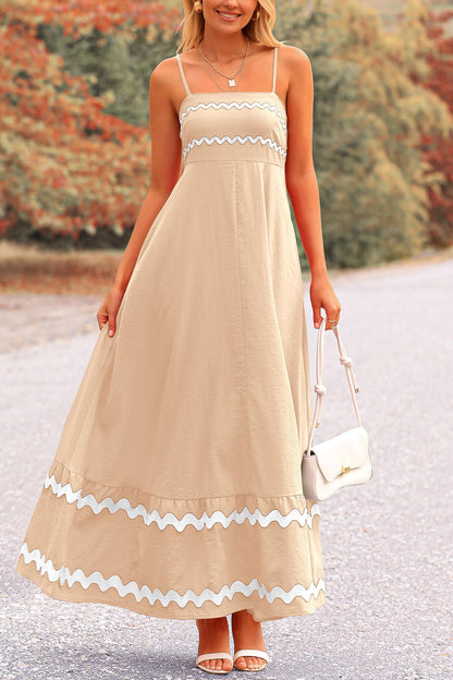 PRETTYGARDEN Women's Summer Spaghetti Strap Boho Maxi Dress