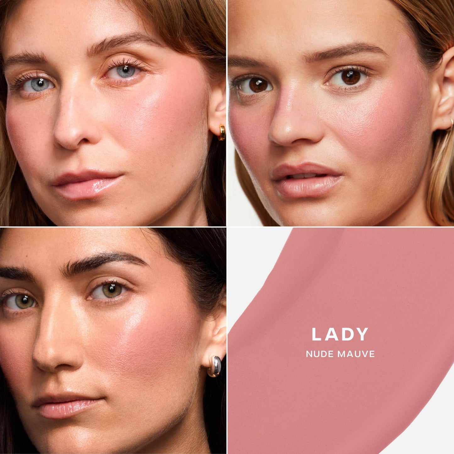 Saie Dew Liquid Blush for Cheeks - Hydrating Cream Blush Stick with a Blendable + Buildable Formula - Skincare Infused Dewy Cheek Tint for a Natural Flush - Glowy Makeup Essential - Baby (.40 oz)