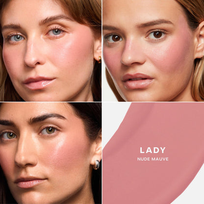 Saie Dew Liquid Blush for Cheeks - Hydrating Cream Blush Stick with a Blendable + Buildable Formula - Skincare Infused Dewy Cheek Tint for a Natural Flush - Glowy Makeup Essential - Baby (.40 oz)