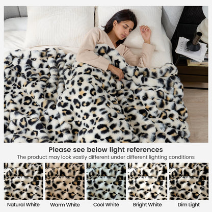 Cozy Bliss Faux Fur Throw Blanket for Couch, Fuzzy Soft Plush Thick Bubble Blanket for Sofa Bedroom Living Room, 50 * 60 Inches Tie Dye Pink
