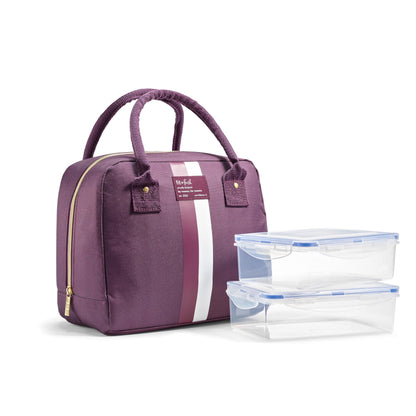 Fit & Fresh Bloomington Lunch Bag for Women - Insulated Large Lunch Box for Work with Containers, Leak-Resistant, Stain-Resistant, Zipper Closure, Cheetah