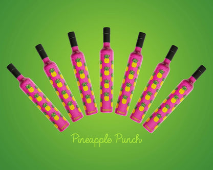 VINRELLA Wine Bottle Umbrella, Pineapple Punch, UV-Blocking, Waterproof, Portable, Lightweight, Fun Gift