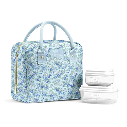 Fit & Fresh Bloomington Lunch Bag for Women - Insulated Large Lunch Box for Work with Containers, Leak-Resistant, Stain-Resistant, Zipper Closure, Cheetah