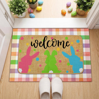 Tinideya 2 Pcs Halloween Door Mats Outdoor Layered Ghost Front Door Mat