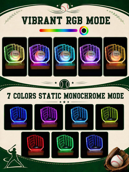CoolGift Mart Light Up Baseball Glove Display Stand