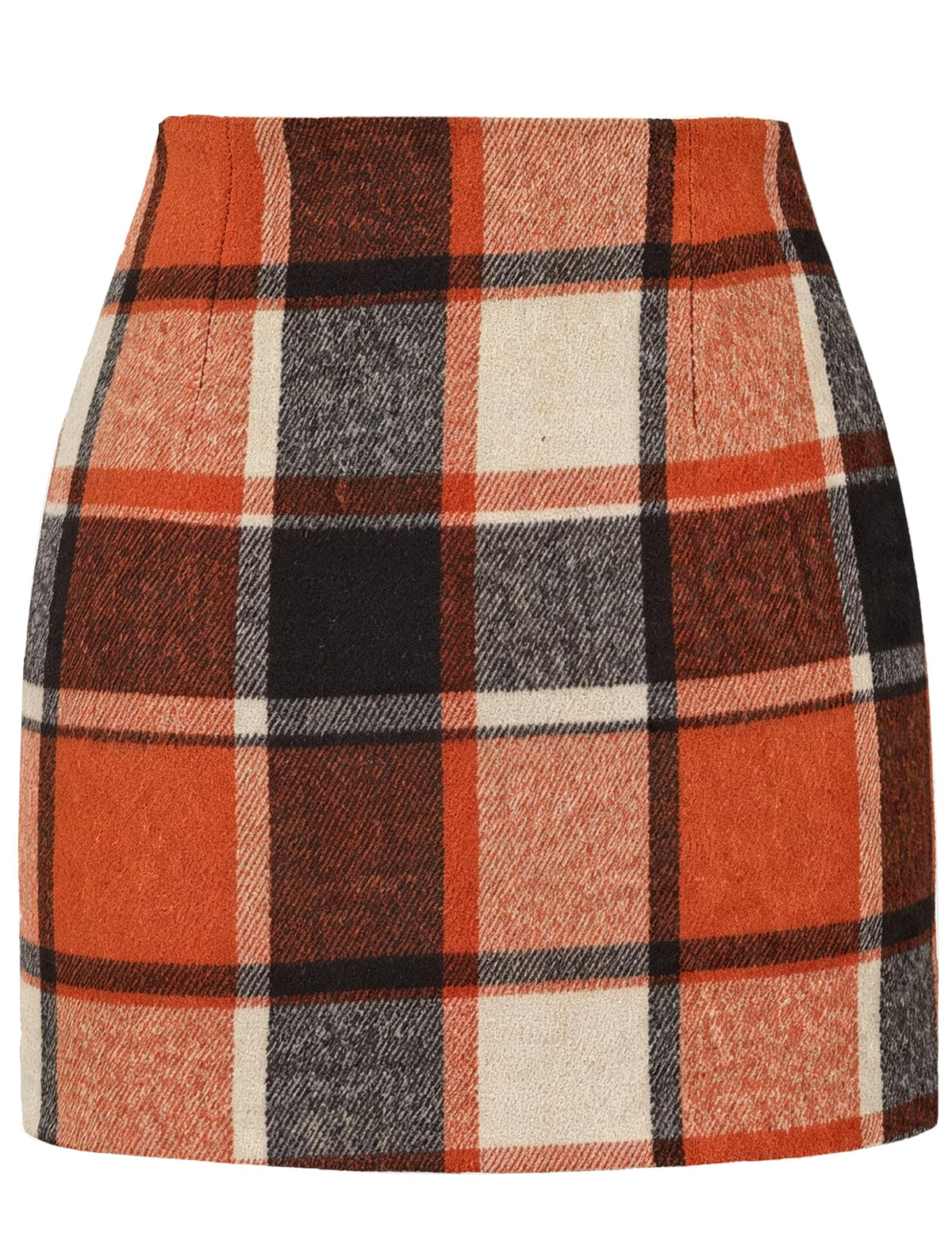 AURUZA Women's Plaid Pencil Mini Skirt