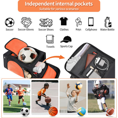 Soccer Backpack,Soccer Bag with Ball Holder and Shoe Compartment