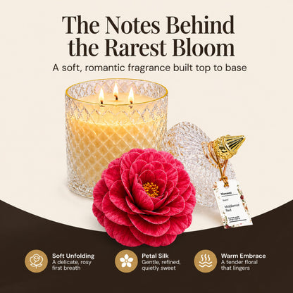 VIONAMI Ghost Orchid Rare Flower Fragrance Luxury Scented Candle Gift | Decorative Soy Candles Birthday Gifts for Women, Elegant Glass Jar, 14.8oz, 80Hr Long Lasting Burn, Luxury Candles for Women