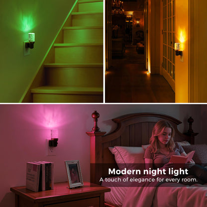 L LOHAS LED Night Light, Modern Night Lights Plug into Wall | 2 Pack