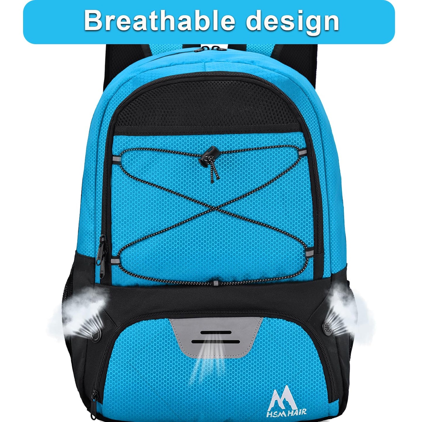 Hsmihair Soccer Bag,Youth Soccer Backpack with Ball and Cleat Compartment
