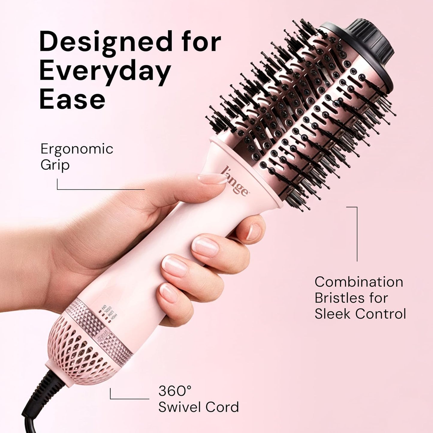 L'ANGE HAIR Le Volume 2-in-1 Titanium Blow Dryer Brush