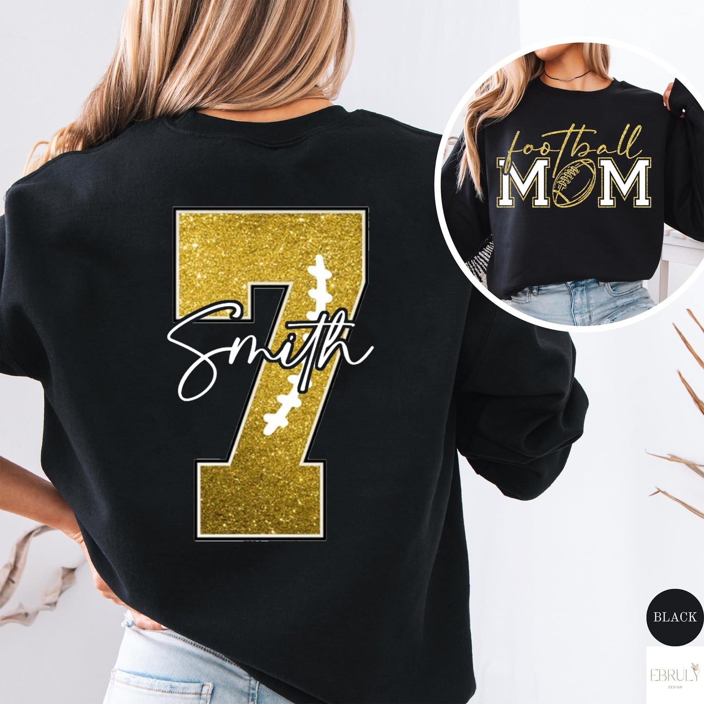 Personalized Football Mom Shirt with Kids Names and Jersey Number, Custom Football Mama Shirt, Women Sport Shirts