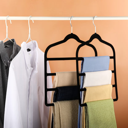 Velvet Pants Clothes Hanger Space Saving Non Slip Pants Shorts Hanger