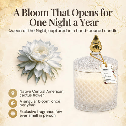 VIONAMI Ghost Orchid Rare Flower Fragrance Luxury Scented Candle Gift | Decorative Soy Candles Birthday Gifts for Women, Elegant Glass Jar, 14.8oz, 80Hr Long Lasting Burn, Luxury Candles for Women