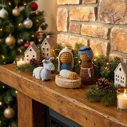 OASSIE Christmas Tree Crochet - Xmas Stocking Stuffers Gifts for Women Men | Christmas Tree Decorations, Christmas Crochet Gifts for Friends/Family/Coworkers, Emotional Support Message, Handmade