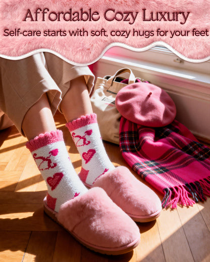 AIVEI Halloween Gifts Fuzzy Socks for Women Boo Spooky Basket Stuffers