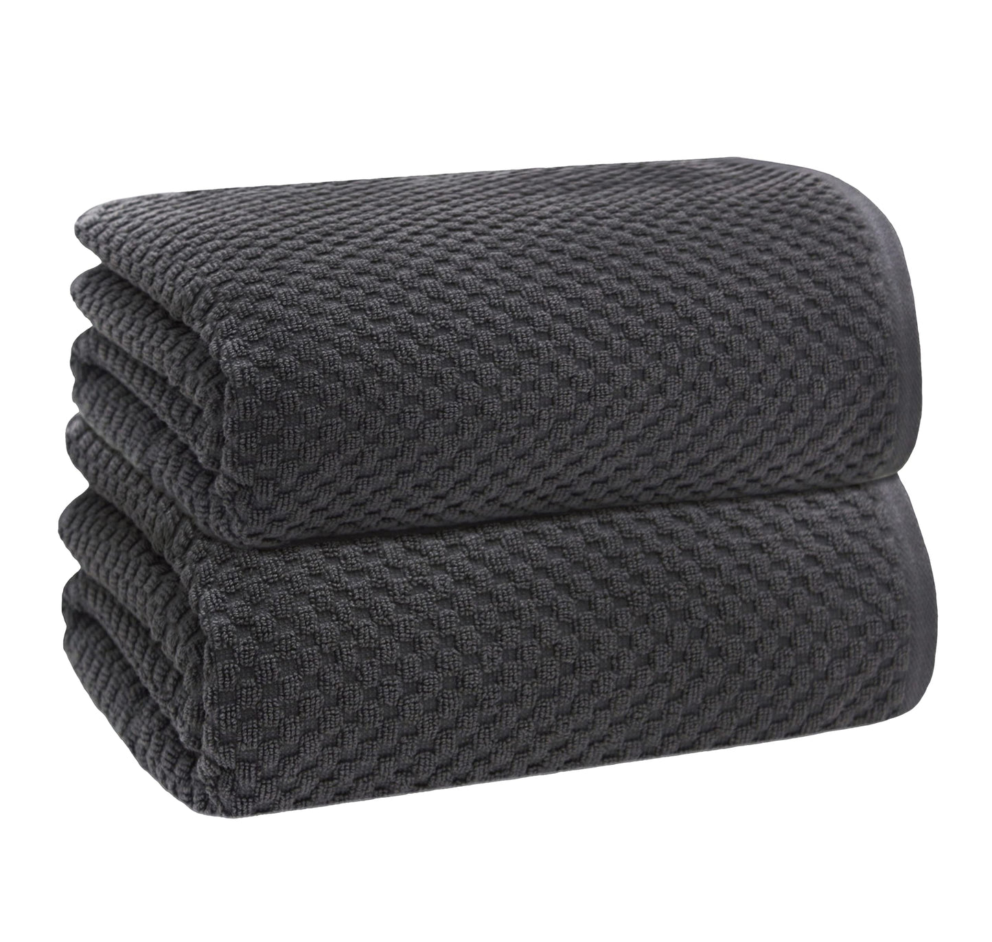 COTTON CRAFT- Euro Spa Set of 4 Luxury Waffle Weave Bath Towels, Oversized Pure Ringspun Cotton, 30 inch x 56 inch, White