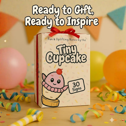 Emotional Support Gifts for Women - Positive Crochet Cupcake W/ 30 Uplifting Affirmation Cards | Birthday Gift for Women Friendship, Best Friend, Bestie, Teen Girls, Classmates, Daughter Birthday