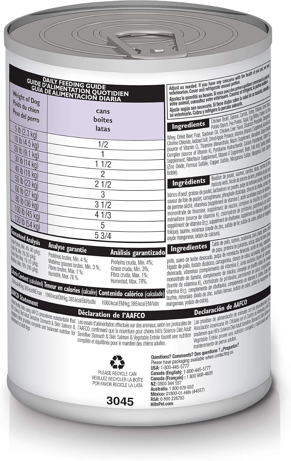 Hill's Science Diet Adult Sensitive Stomach & Skin Wet Dog Food, Turkey & Rice, 12.5 oz. Cans, 12-Pack
